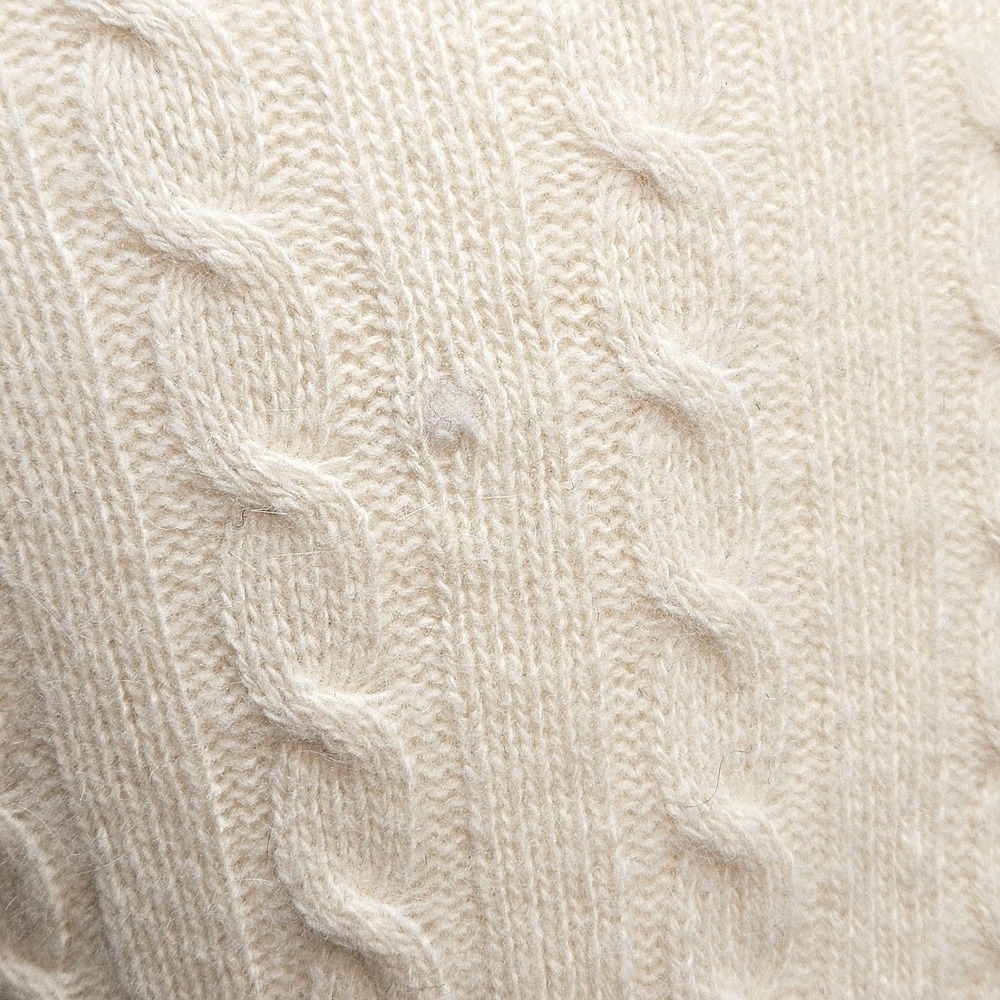 Vtg 90s Ralph Lauren Wool Angora Cable Knit Sweater P/P Petite XS FLAW - Picture 4 of 10